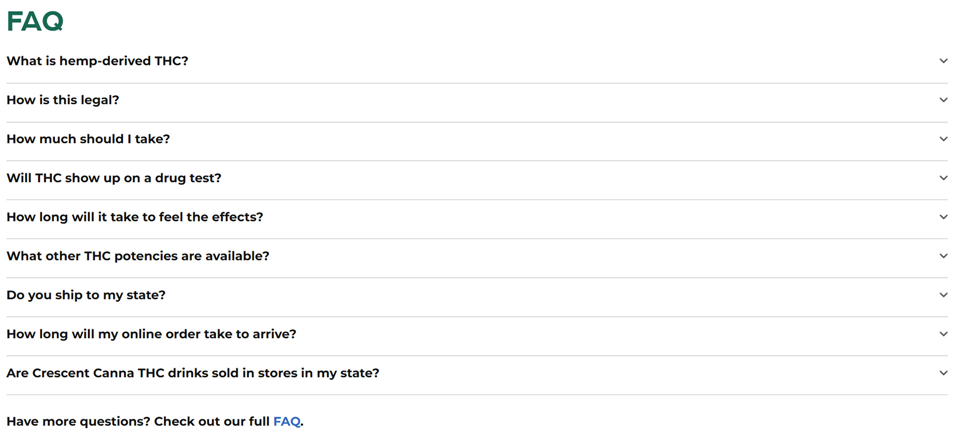 Crescent Canna Product FAQ